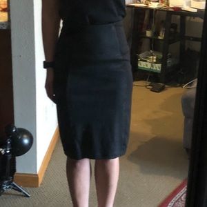 Stretchy black pencil skirt